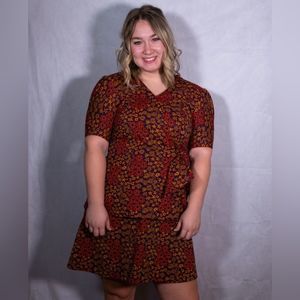 Vintage 70s two-piece matching floral set